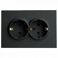 Розетка двойная с заземлением и со шторкой Stekker Эмили 49856 в Нижнем Новгороде