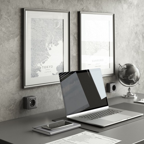 Розетка с заземлением и со шторками и USB Werkel Gallant (графит рифленый) W5071704 в Нижнем Новгороде фото 2