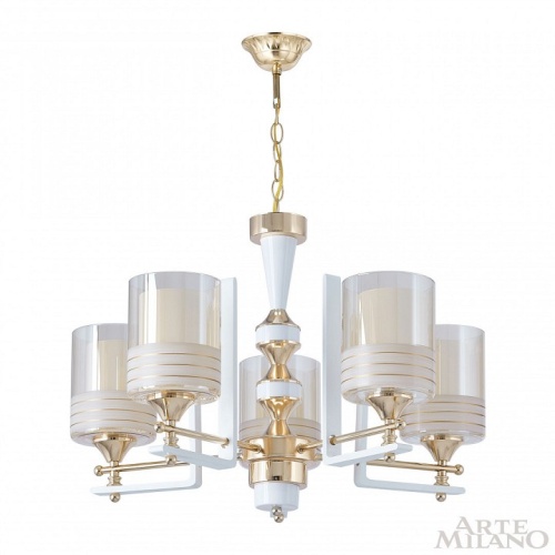 Подвесная люстра Arte Milano Florentia-6087 306087/5 Wh/Gd в Нижнем Новгороде фото 4