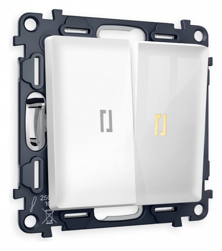 Выключатель двухклавишный с подсветкой без рамки Ambrella Volt ALFA MA104010 в Нижнем Новгороде