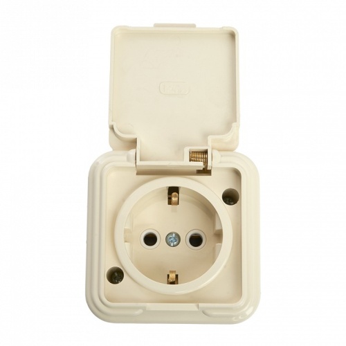 Розетка с заземлением с крышкой Stekker Брест 49058 в Нижнем Новгороде фото 4