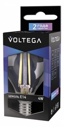 Лампа светодиодная Voltega Loft E14 4Вт 2800K VG1-G1E14warm4W-F в Нижнем Новгороде фото 2