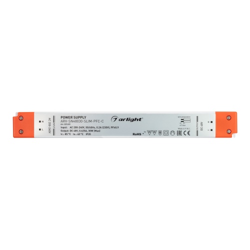 Блок питания ARV-SN48030-SLIM-PFC-C (48V, 0.62A, 30W) (Arlight, IP20 Пластик, 3 года) в Дзержинске фото 3