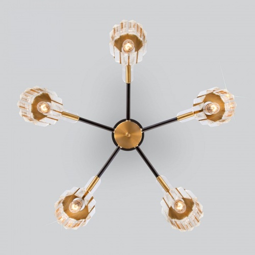 Люстра на штанге Eurosvet Tenia 70090/5 черный в Нижнем Новгороде фото 3