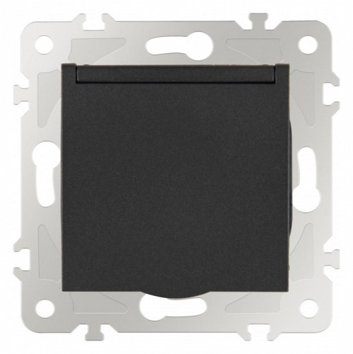 Розетка влагозащищенная с заземлением и со шторкой с крышкой Arte Milano am-203 203.41-1.black в Нижнем Новгороде фото 8