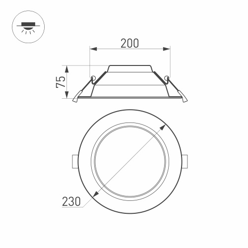 Светильник IM-CYCLONE-R230-30W Day4000 (WH, 90 deg) (Arlight, IP40 Металл, 3 года) в Гагарине фото 4