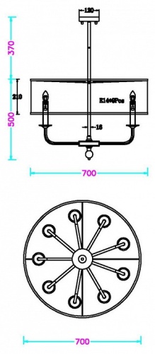 Светильник на штанге MyFar Maria MR2440-9P в Нижнем Новгороде фото 4