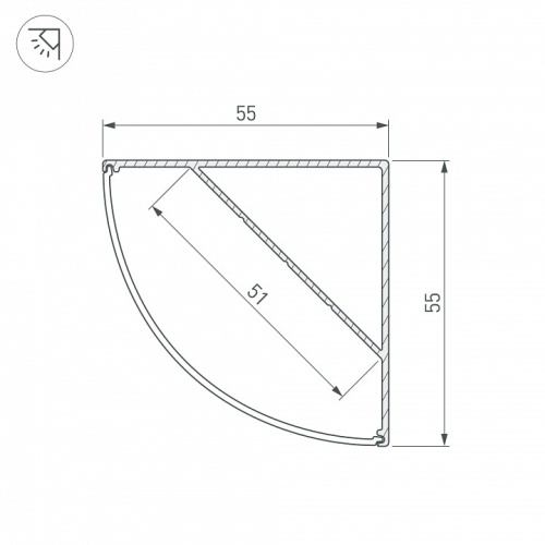 Профиль накладной угловой внутренний Arlight SL-KANT 044578 в Нижнем Новгороде фото 2