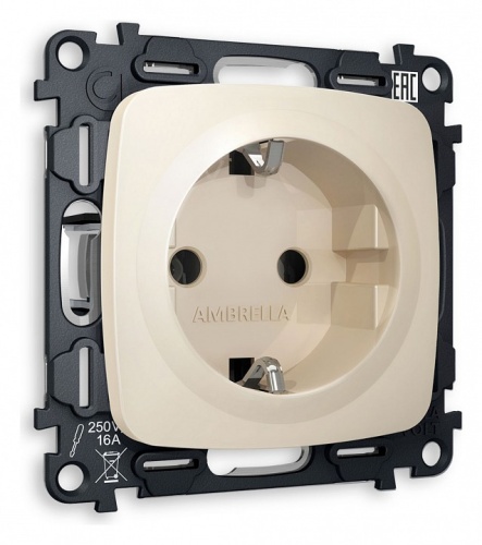 Розетка с заземлением, без рамки Ambrella Volt OMEGA MO326010 в Нижнем Новгороде