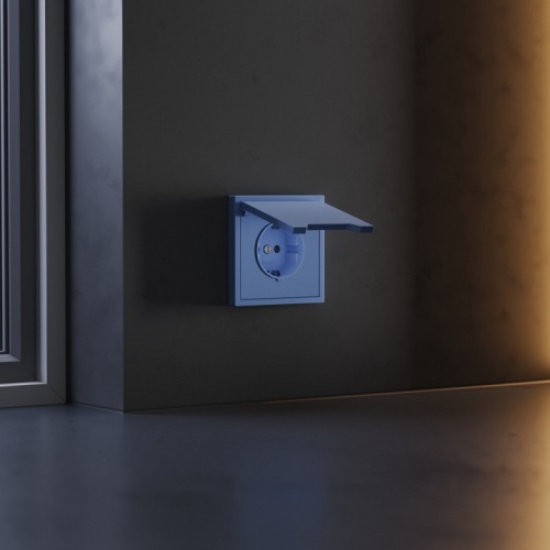 Накладка для розетки с заземлением и со шторками с крышкой Voltum S70 VLS000815 в Нижнем Новгороде фото 5