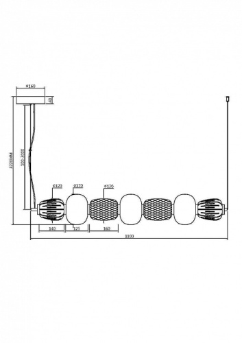 Подвесной светильник Maytoni Pattern MOD267PL-L42CH3K в Ермолино фото 4