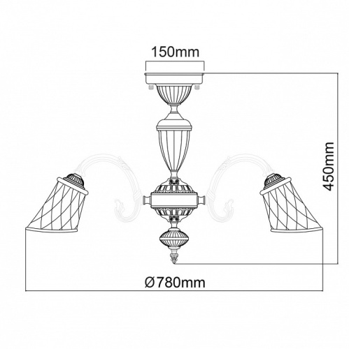 Люстра на штанге MW-Light Ариадна 32 450019208 в Благодарном фото 2