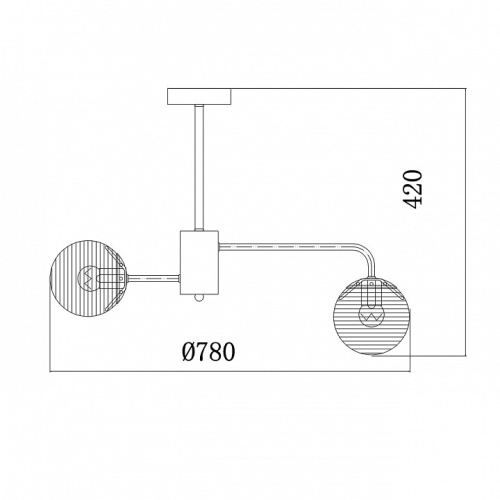 Люстра на штанге Escada Twilight 646/8P в Нижнем Новгороде фото 3