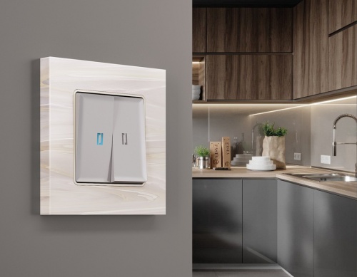 Клавиши для выключателя двухклавишного c подсветкой Ambrella Volt ALFA AP4040 в Нижнем Новгороде фото 2