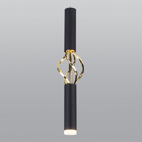 Подвесной светильник Eurosvet Lance 50191/1 LED черный/золото в Бородино