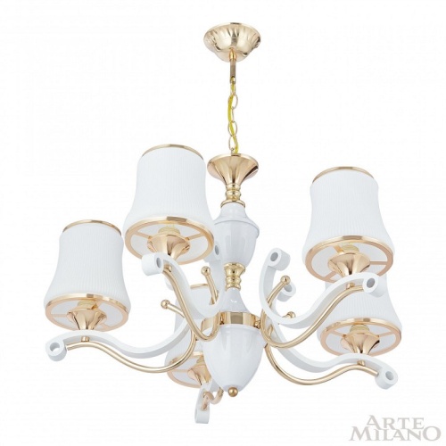 Подвесная люстра Arte Milano Florentia-3987 303987/5 Wh/Gd в Нижнем Новгороде фото 10