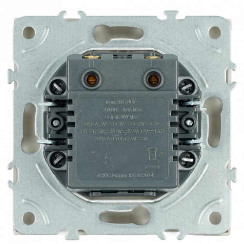 Розетка 2хUSB type A и C без рамки Stekker Эмили 49905 в Нижнем Новгороде фото 3