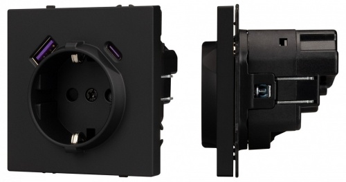 Розетка с заземлением и со шторкой и 2хUSB type A и C, без рамки Arlight NOBE 054285(1) в Нижнем Новгороде