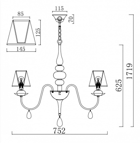 Подвесная люстра Freya Eliza FR5756-PL-06-W в Нижнем Новгороде фото 4