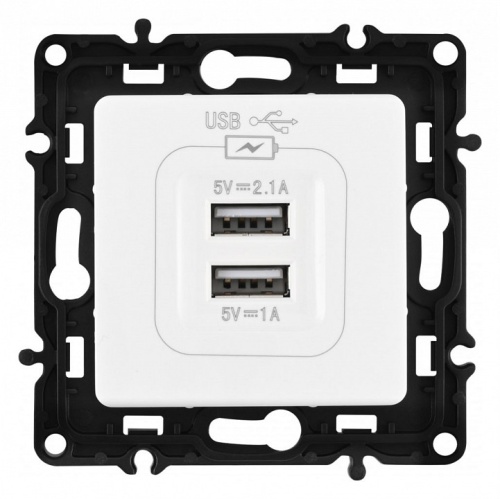 Розетка USB, без рамки Arte Milano am-217 217.46-1.white в Нижнем Новгороде