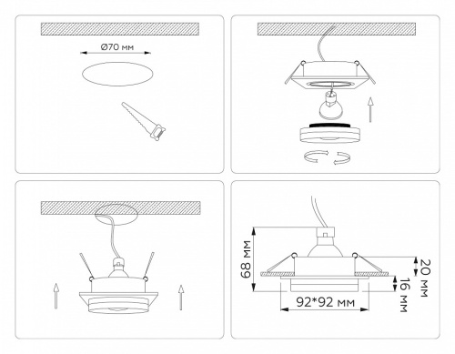 Встраиваемый светильник Ambrella Light TN TN30710 в Нижнем Новгороде фото 7