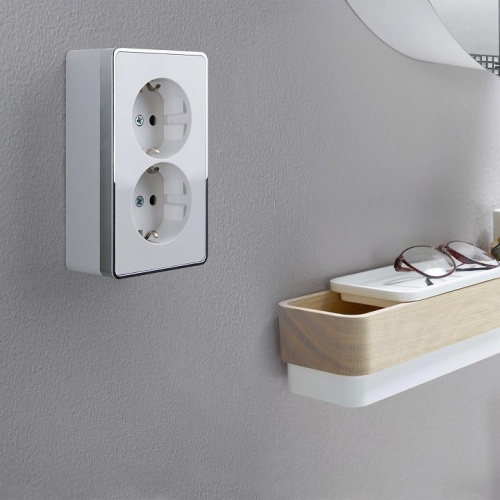 Розетка двойная с заземлением Werkel Gallant (белая) W5072101 в Нижнем Новгороде фото 2