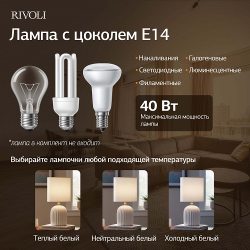 Настольная лампа декоративная Rivoli May 7548-501 в Нижнем Новгороде фото 4