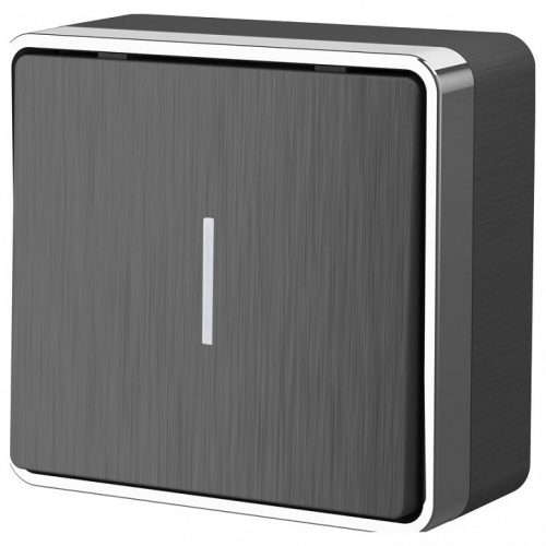 Выключатель одноклавишный с подсветкой Werkel Gallant (графит рифленый) W5010104 в Нижнем Новгороде