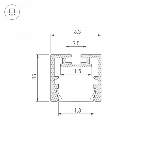 Профиль накладной Arlight PDS 035020 в Нижнем Новгороде фото 2