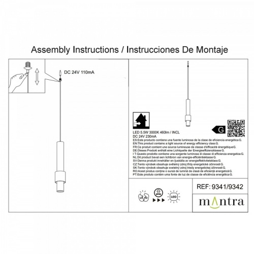 Подвесной светильник Mantra Clifton 9341 в Нижнем Новгороде фото 5