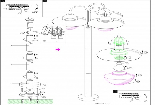 Фонарный столб Eglo Sidney 83971 в Нижнем Новгороде фото 2