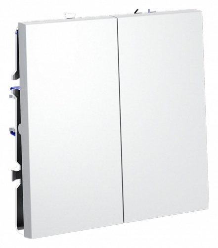 Выключатель двухклавишный без рамки Voltum S70 VLS020102 в Нижнем Новгороде