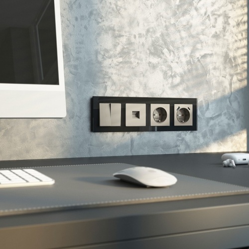 Розетка с заземлением, без рамки Werkel дымчатый W1271004 в Нижнем Новгороде фото 3