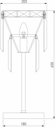 Настольная лампа декоративная Eurosvet Elegante 01136/1 хром/прозрачный хрусталь Strotskis в Арзамасе фото 4