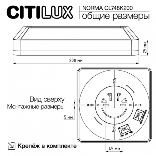 Накладной светильник Citilux Norma CL748K200 в Магнитогорске фото 2