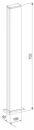 Наземный высокий светильник Elektrostandard Flat 1538 TECHNO LED в Нижнем Новгороде фото 2