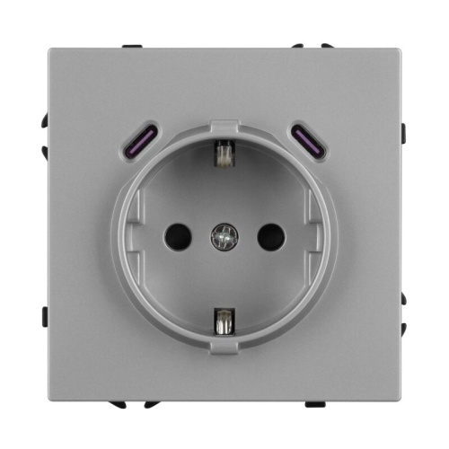 Розетка с заземлением и со шторкой и 2хUSB C, без рамки Arlight NOBE 061817(1) в Нижнем Новгороде фото 4