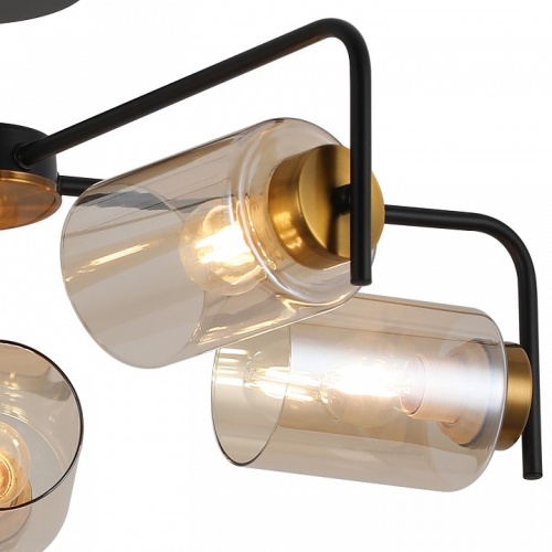 Люстра на штанге ILLUMICO  IL8248-5COU-79 BK GD в Нижнем Новгороде фото 2