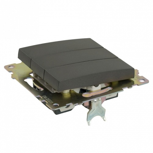 Выключатель трехклавишный без рамки Stekker Катрин 49415 в Нижнем Новгороде фото 2