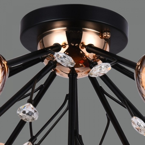 Люстра на штанге ILLUMICO  IL1284-10CPA-29 BK GD в Нижнем Новгороде фото 2