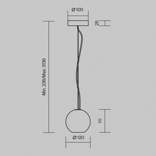 Подвесной светильник Maytoni Basic Texture MOD461PL-01BG в Нижнем Новгороде фото 5
