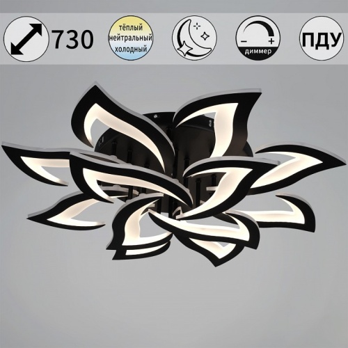 Люстра на штанге  30150-0.3-8+4 BK в Нижнем Новгороде фото 2