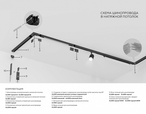 Трек встраиваемый Ambrella Light TRACK SYSTEM GL1950 в Нижнем Новгороде фото 4