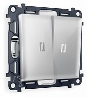 Выключатель двухклавишный с подсветкой без рамки Ambrella Volt ALFA MA404015 в Нижнем Новгороде