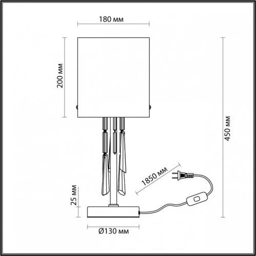 Настольная лампа декоративная Odeon Light Nicole 4890/1T в Бородино фото 4