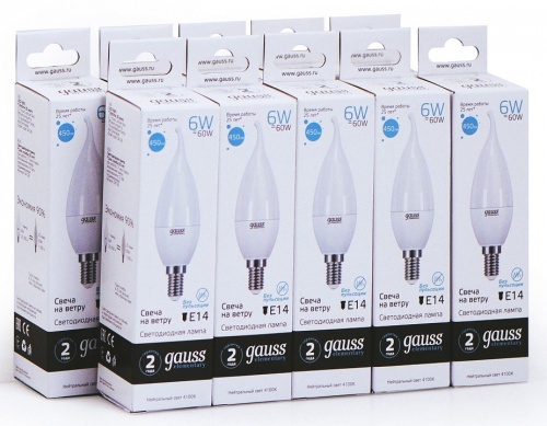 Лампа светодиодная Gauss 341 E14 6Вт 4100K 34126 в Нижнем Новгороде фото 4