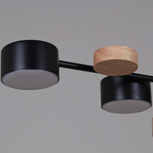 Люстра на штанге 03758 03758-0.3-10 BK+WOOD GX53 в Нижнем Новгороде фото 3