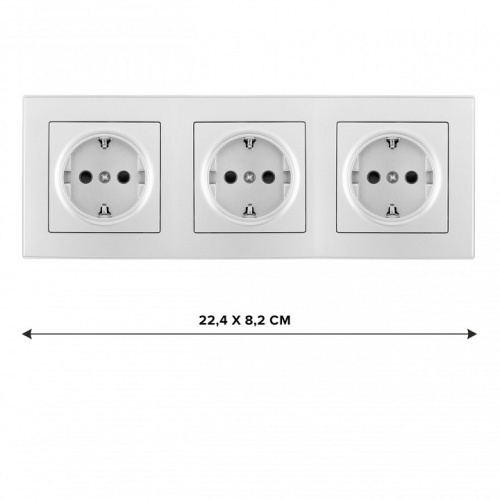 Розетка с заземлением и со шторкой Arte Milano SET06-3 SET06-3-40-1x3 silver в Нижнем Новгороде фото 2