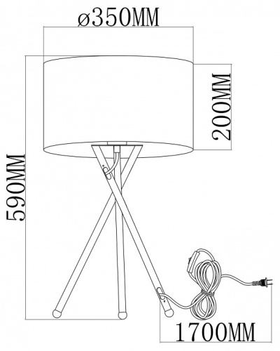 Настольная лампа декоративная Moderli Palma V11598-1T в Нижнем Новгороде фото 2