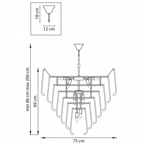 Подвесная люстра Lightstar Retro II 799182 в Нижнем Новгороде фото 5